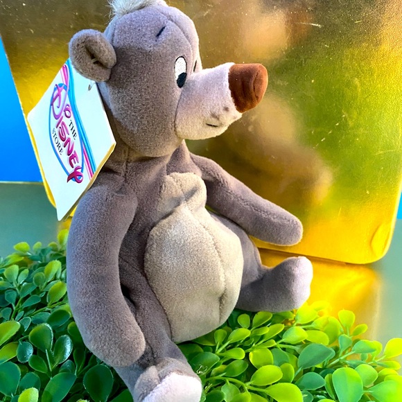 DISNEY STORE NWT VTG 1990’s THE JUNGLE BOOK COLLECTIBLE BALOO BEAN BAG PLUSH - Picture 5 of 8